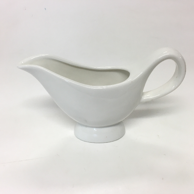 JUG, Gravy Boat - White Ceramic